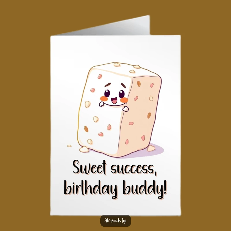Free Printable Birthday Card: Determined Almond Climber, Funny Downloadable Goal-Getter Gift