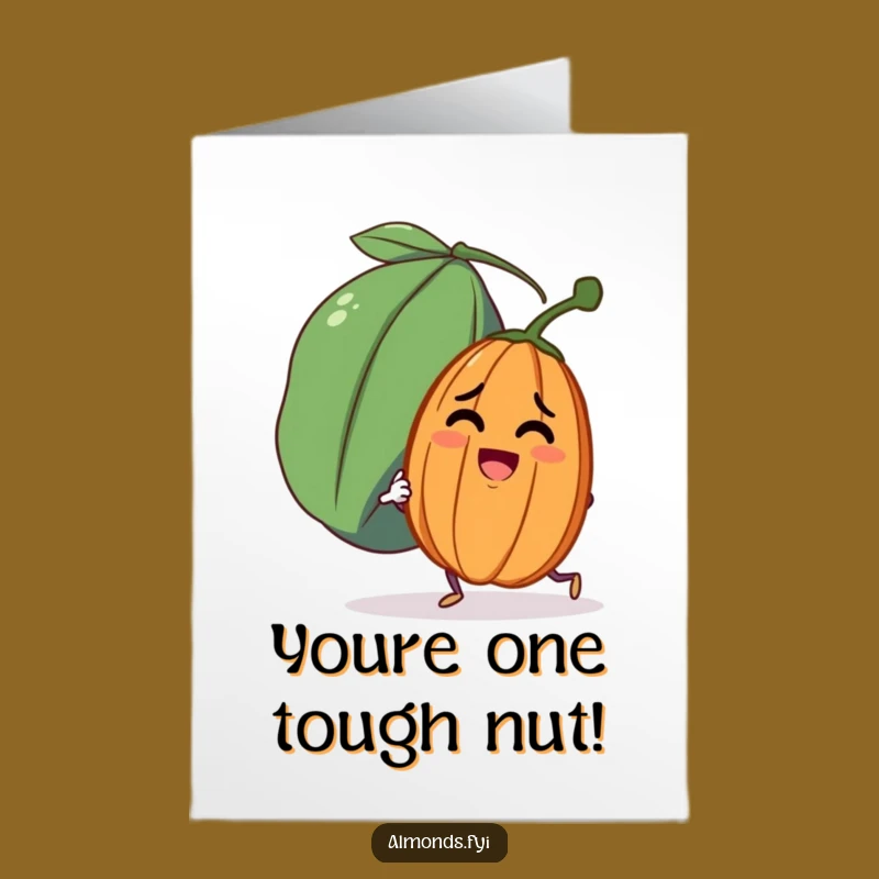 Free Printable Birthday Card: Funny Almond Pushing Raisin, Hilarious Downloadable Gift