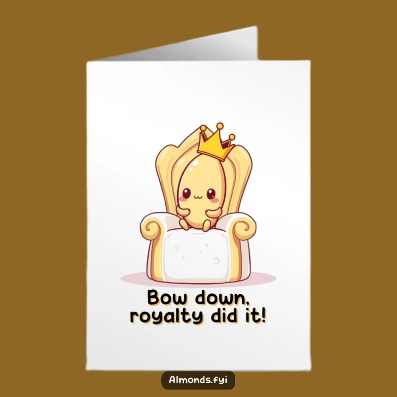 Free Printable Congrats Card: Shy Almonds Royal Sugar Achievement Gift