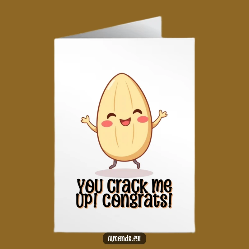 Free Printable Almond Dance Congrats Card - Funny Nutty Success Gift