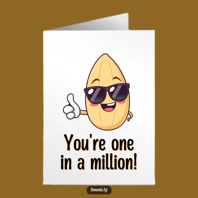 Free Printable Congrats Card: Happy Almond Thumbs Up Funny Downloadable