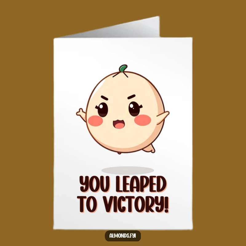 Funny Free Printable Congrats Card: Almond Leaper for Your Next Big Jump