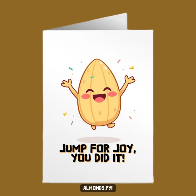 Free Printable Congrats Card: Joyful Almond Sprinkles for Cheerful Success Gift