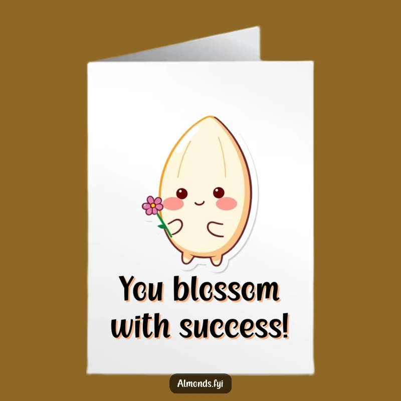 Free Printable Congrats Card: Happy Almond Flower Joyful Art