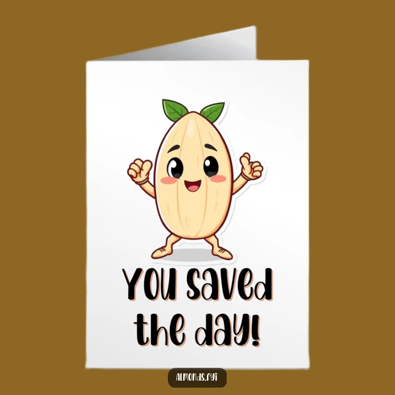 Free Printable Congrats Card: Almonds Victory Pose, Champion Downloadable Gift