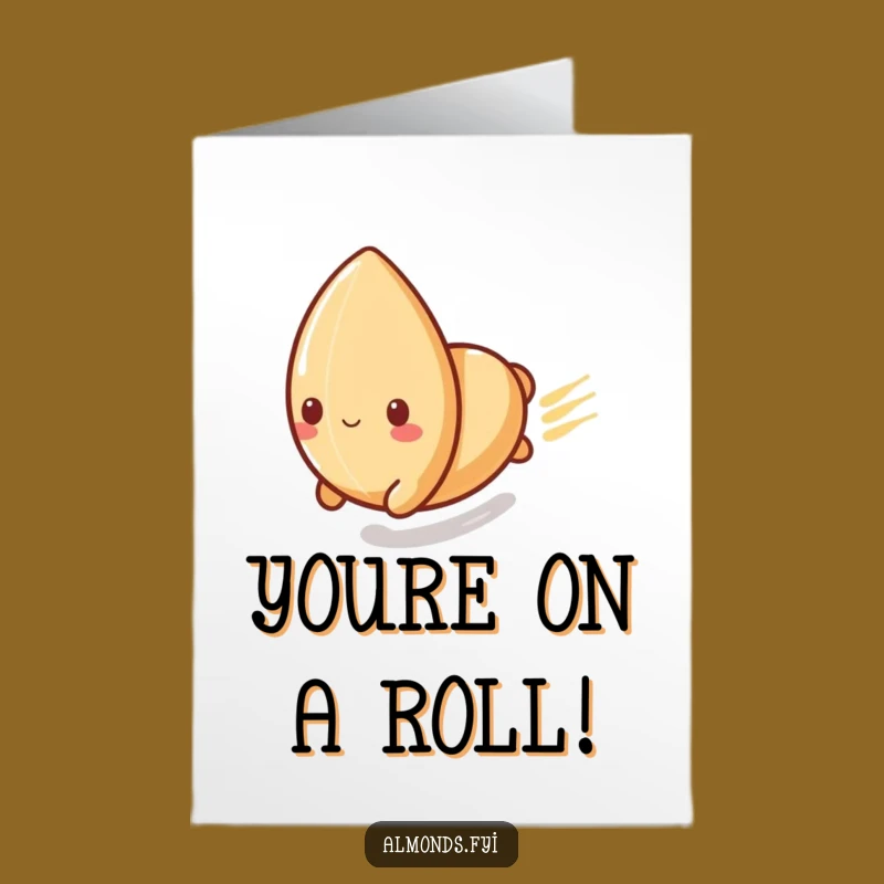 Free Printable Congrats Card: Speedy Almond Celebrating Your Fast Success Gift