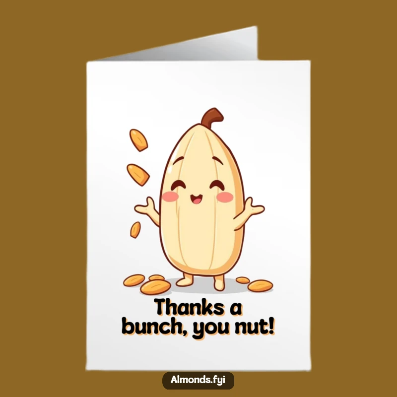 Free Printable Thank You Almond Card - Express Gratitude with a Funny Downloadable!