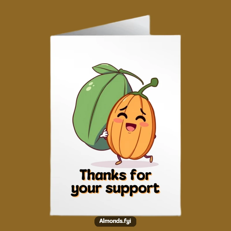 Free Printable Thank You Card: Almond Raisin Effort, Funny Thanks Downloadable Gift