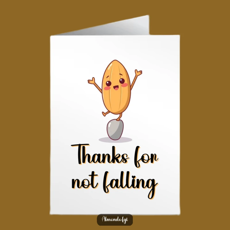 Free Printable Thank You Card: Hilarious Almond Balance, Grateful Downloadable Gift