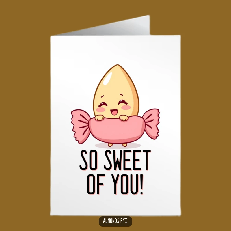 Free Printable Giggling Almond Thank You Card: Candy Wrapper Downloadable Gift!