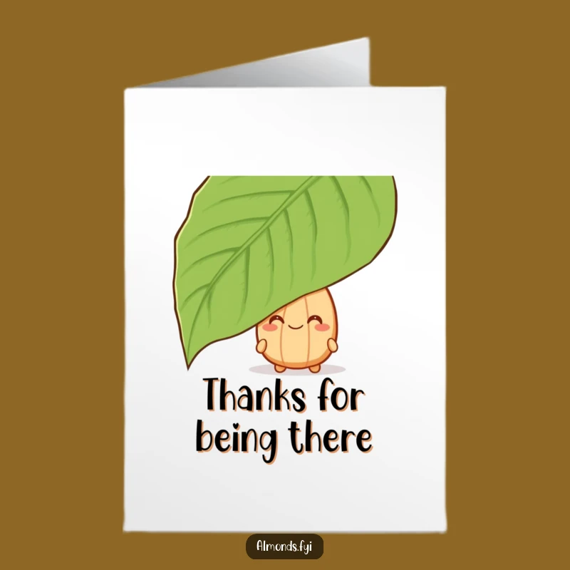 Free Printable Thank You Card: Almonds Hidden Gratitude, Humorous Downloadable Gift
