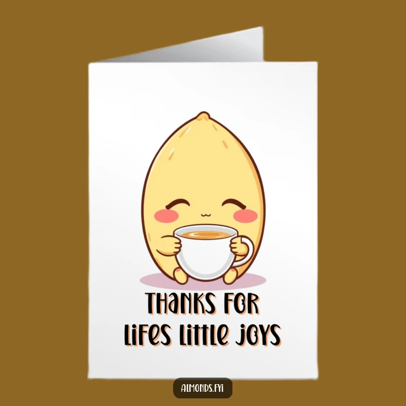 Free Printable Thank You Card: Content Almond for a Soothing Thanks Gift