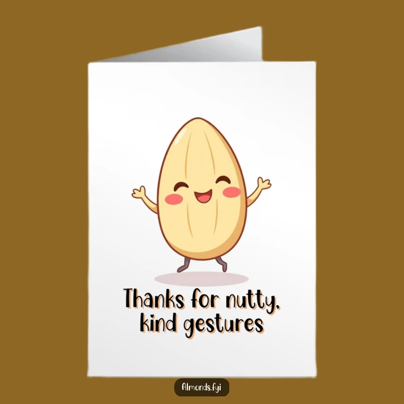 Free Printable Almond Dance Thank You Card - Funny Nutty Appreciation Gift