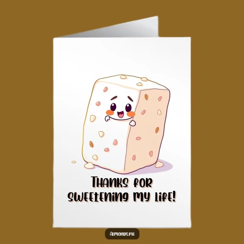 Free Printable Thank You Card: Determined Almond Climber, Funny Downloadable Appreciation Gift