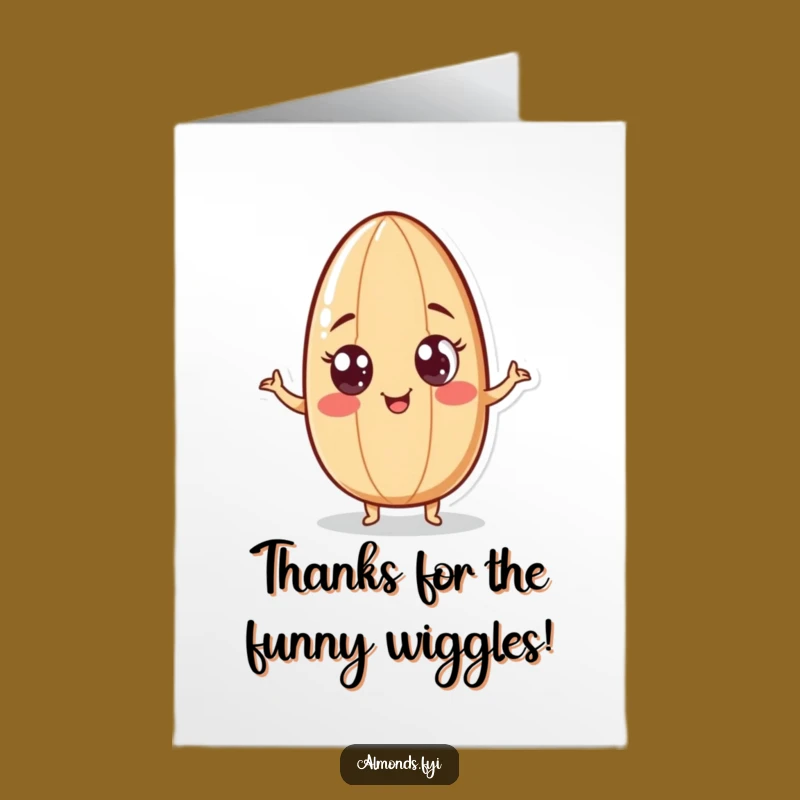 Free Printable Thank You Card: Wiggling Almond for a Thankful Groov