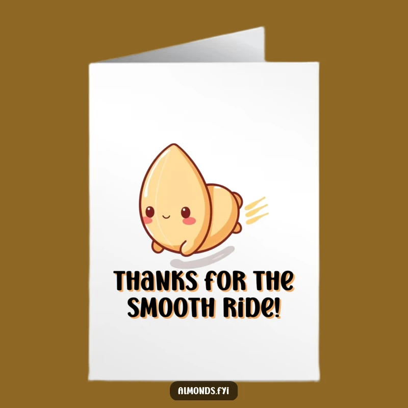 Free Printable Thank You Card: Speedy Almond for a Quick Thanks Gift