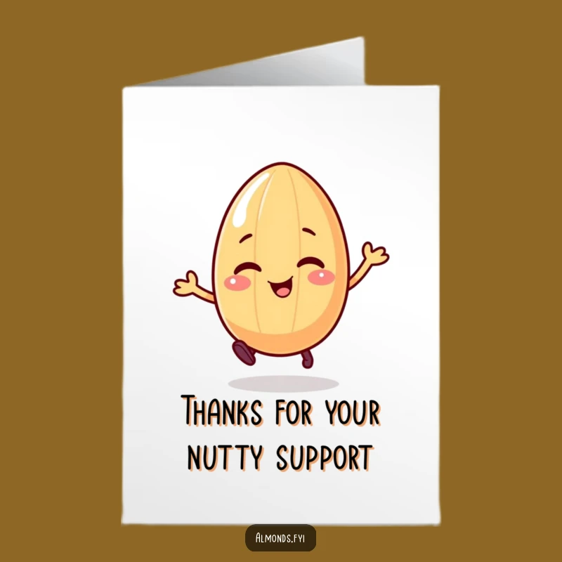 Free Printable Thank You Card: Giggling Almond Legs Dance Downloadable Gift