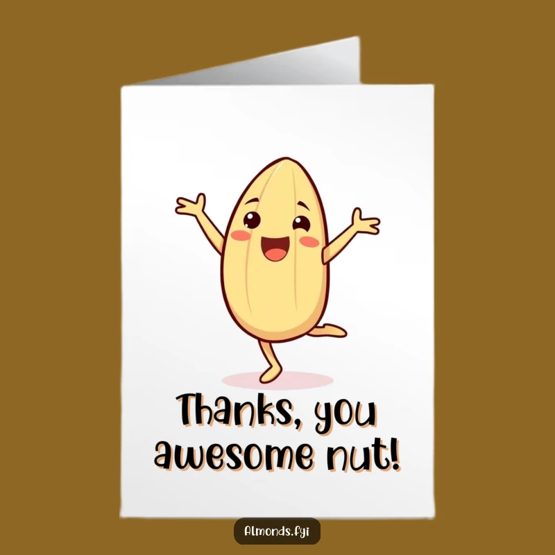 Free Printable Cartwheeling Almond Thank You Card - Dynamic Downloadable for Gratitude!