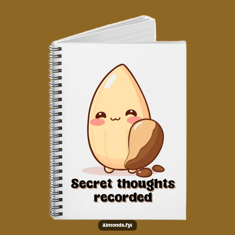 Funny Blushing Almond Notebook: Jot Down Shy Thoughts