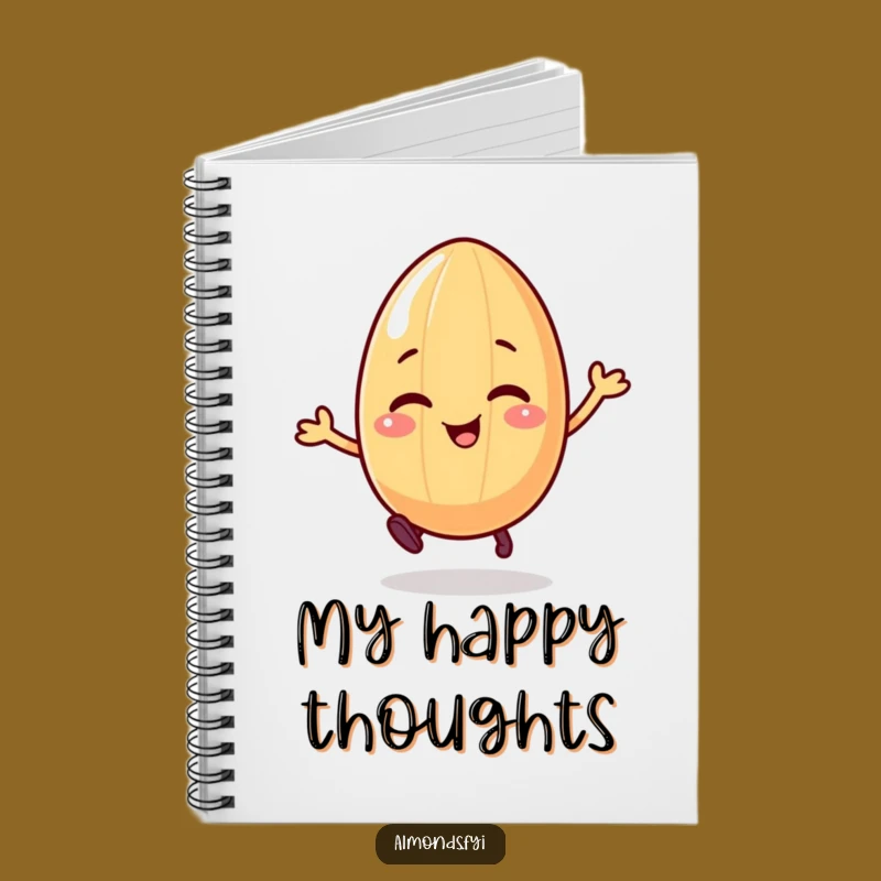 Funny Bouncing Almond Notebook: Giggling Character's Joyful Journal