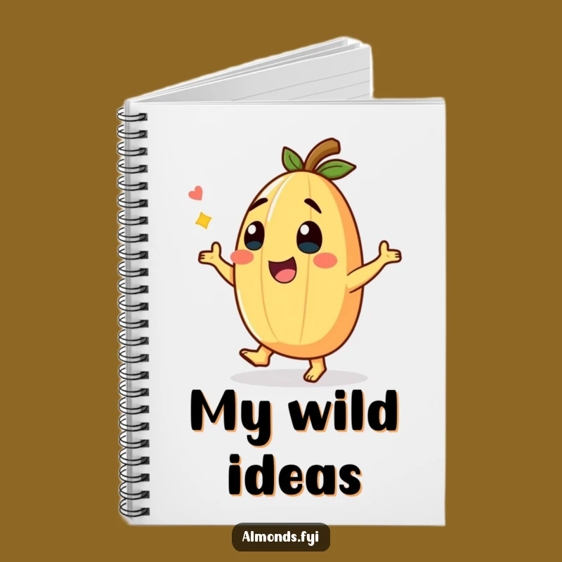 Funny Giggling Almond Dance Notebook: Jot Down Ideas with Humorous Moves!