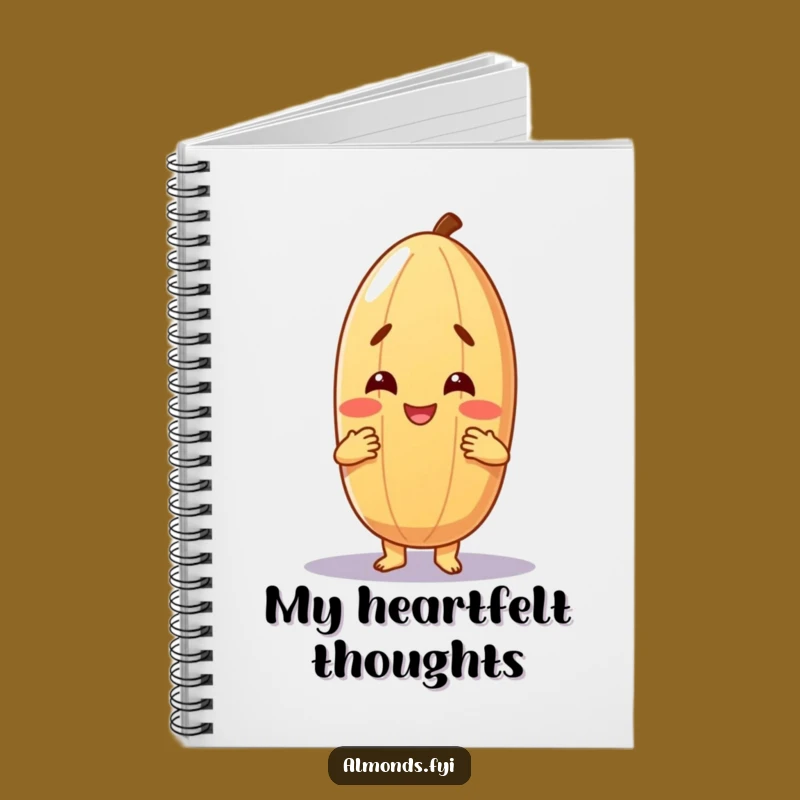 Funny Hugging Almond Notebook - Jot Down Hugs with a Cheerful Nut!