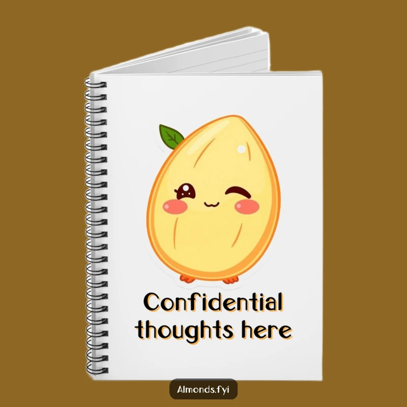 Funny Notebook: Winking Almond Character, Perfect for Playful Notes