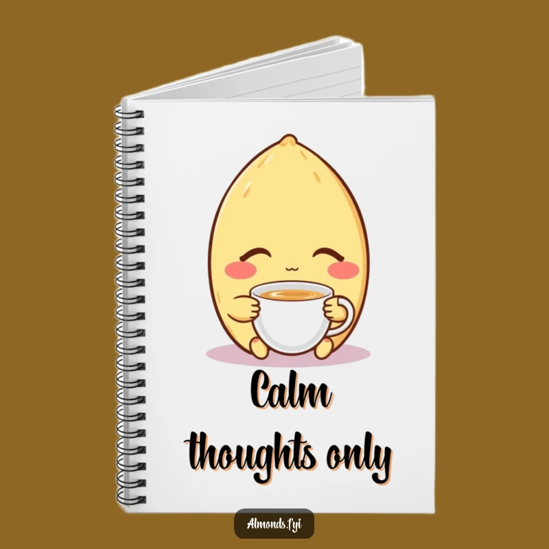 Funny Relaxation Notebook: Content Almond's Tea Time, Perfect for Calm Notes