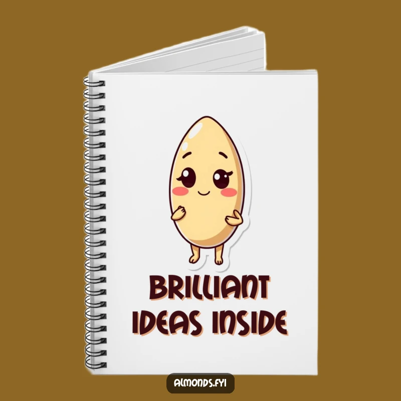 Funny Winking Almond Notebook: Jot Down Your Coolest Ideas