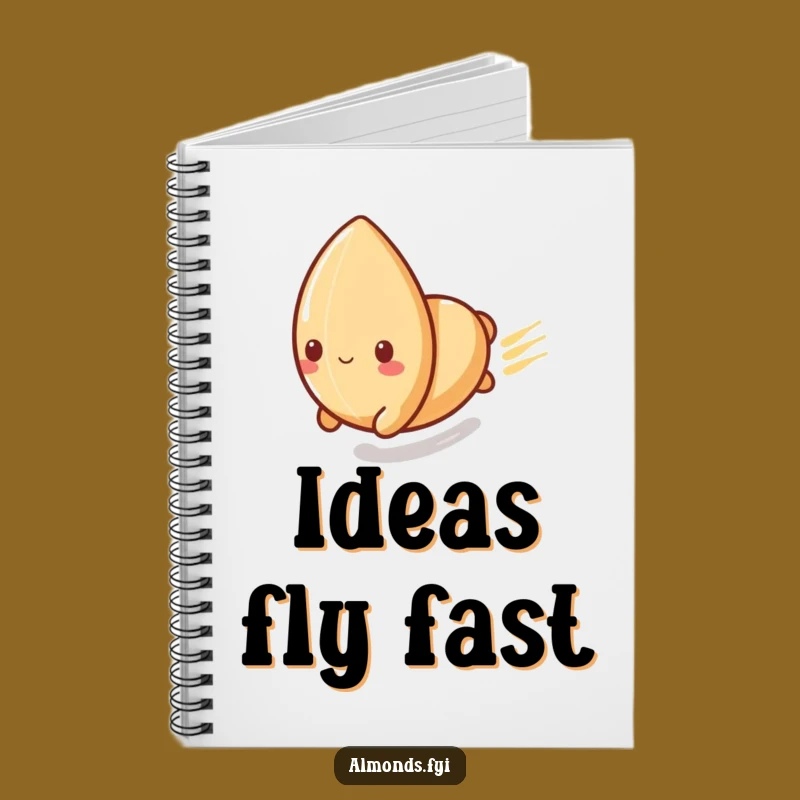 Funny Speed Notebook: Playful Almond's Fast Slide, Perfect for Quick Notes