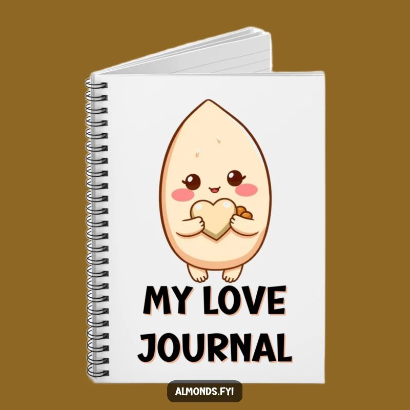 Funny Blushing Almond Love Notebook - Write Your Sweetest Thoughts!