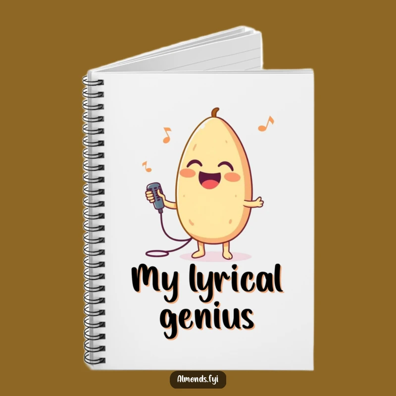 Funny Singing Almond Notebook, Joyful Microphone Journal, Creative Funny Gift
