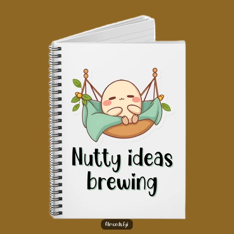 Funny Relaxed Almond Notebook - Jot Down Your Chill Thoughts Gift