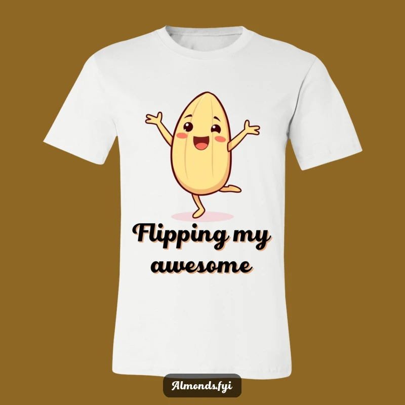 Funny Cheerful Almond Cartwheel T-Shirt: Show Your Glee in Style!