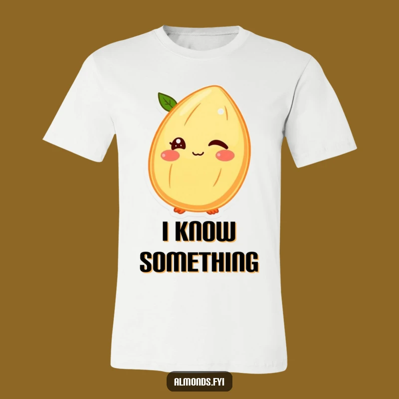 Funny Almond T-Shirt: Winking Character, Great Playful Gift Idea