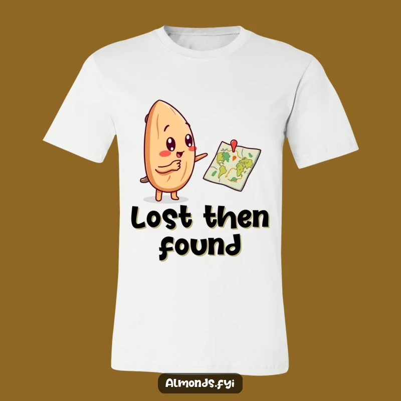 Funny Curious Almond Adventure T-Shirt - A Hilarious Gift for Explorers!
