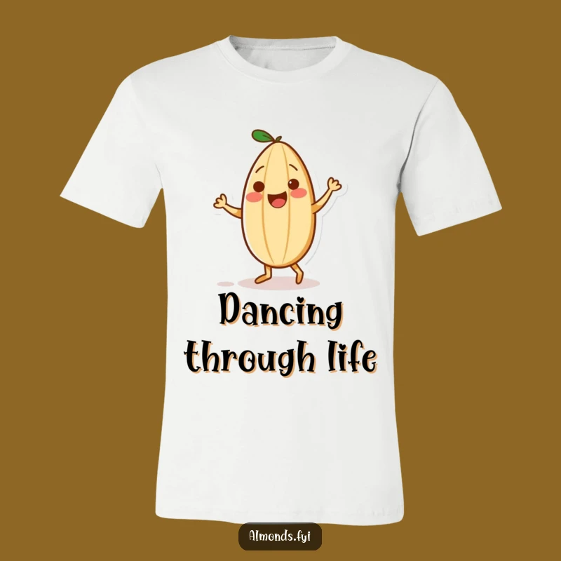 Funny Playful Almond Sprinkle Dance T-Shirt: Groovy Nut Moves - Comfy Gift!