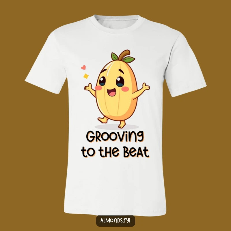 Funny Giggling Almond Dance T-Shirt: Groove with Humorous Flair!