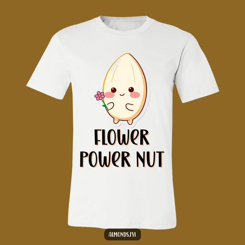 Happy Flower Almond Tee - Adorable & Funny Outfit for Cheerful Souls!