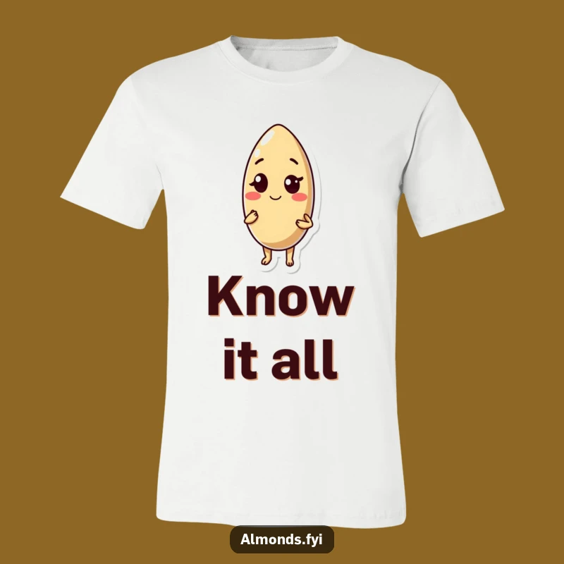 Funny Winking Almond T-Shirt: Bold Style, Hilarious Confidence Gift