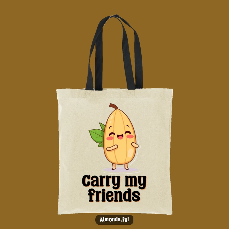Funny Almond Bopping Tote: Carry Your Playfulness!