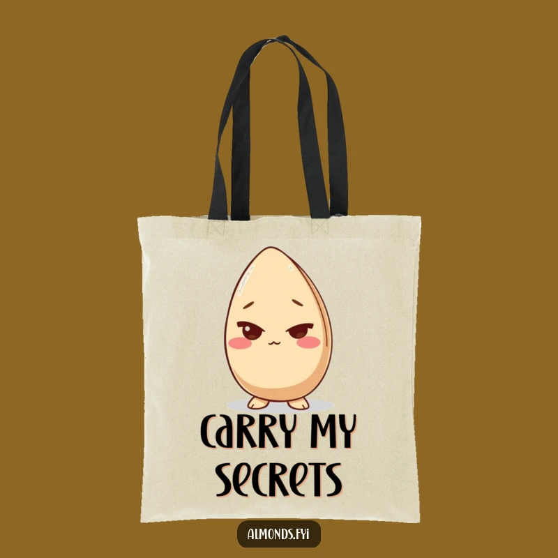 Funny Giggling Almond Wink Tote Bag - Carry Your Laughs in Style!