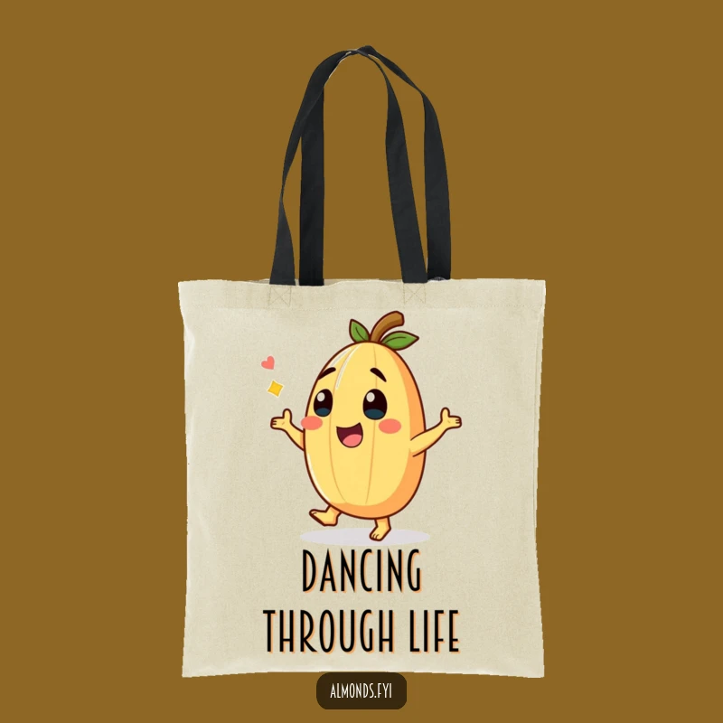 Funny Giggling Almond Dance Tote Bag: Carry Your Laughs and Moves!