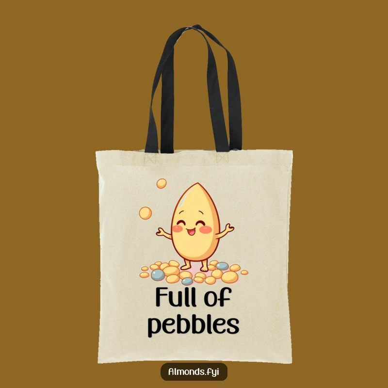 Funny Juggling Almond Tote Bag: Chic Nutty Character for Everyday Carry