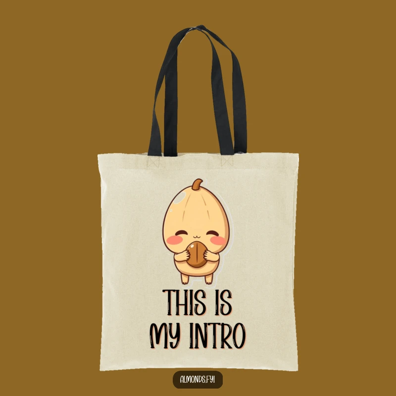 Funny Shy Almond Tote Bag: Carry Your Essentials with Bashful Grace!
