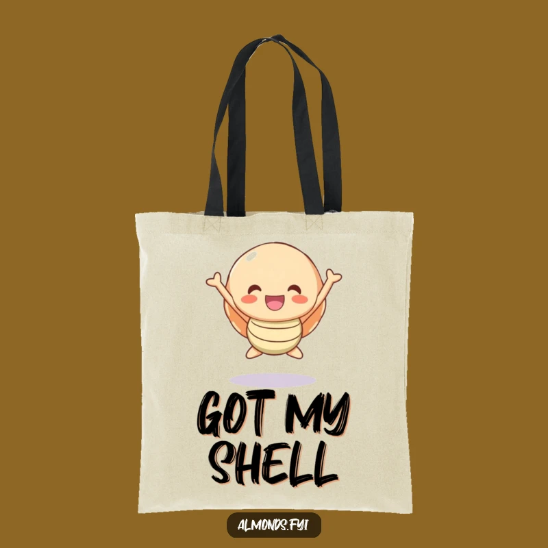 Funny Happy Shell Character Tote Bag - Carry Your Joy Everywhere Gift Idea