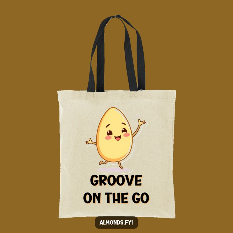Funny Almond Dancer Tote Bag: Carry Your Fun with Wiggling Legs Design