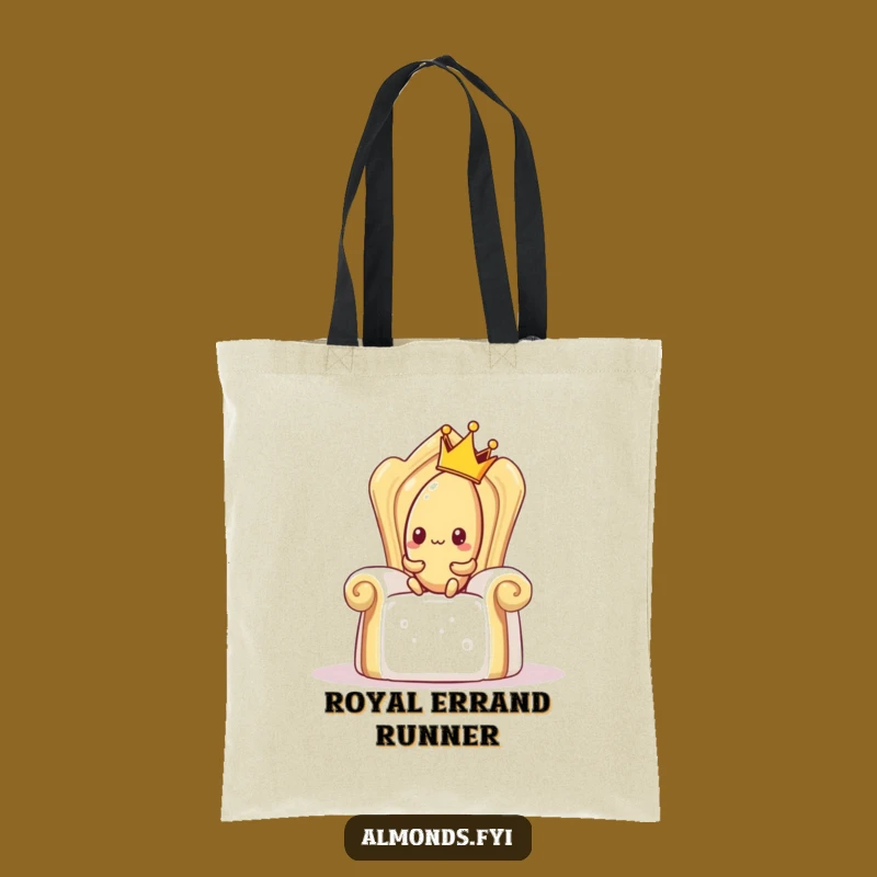 Funny Shy Almond Tote Bag - Carry Your Crown with This Sugar Cube Gift